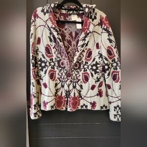 Nic & Zoe Floral Wool Blend Sweater